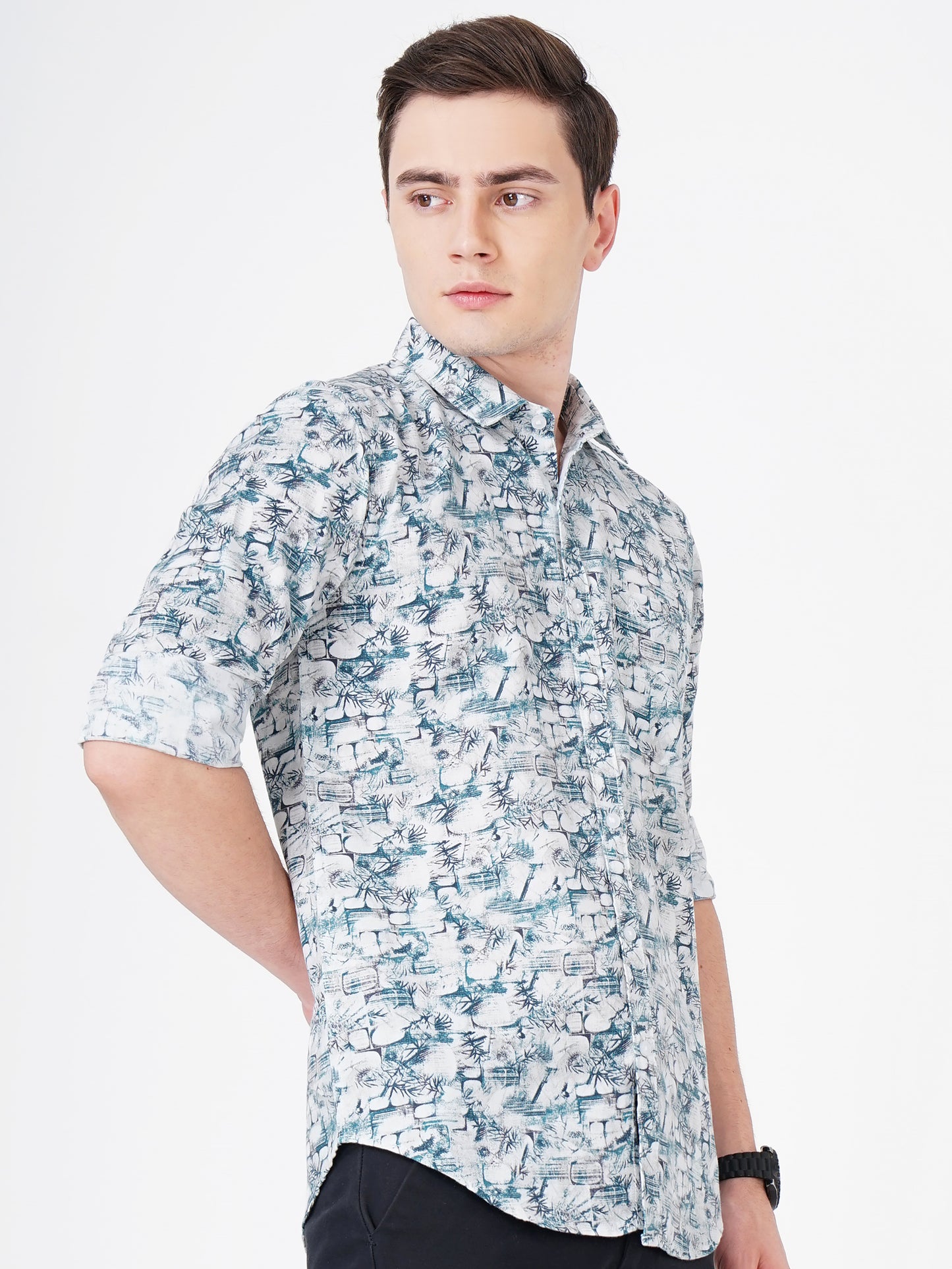 Rock Blue All Over Printed Shirt for Men 