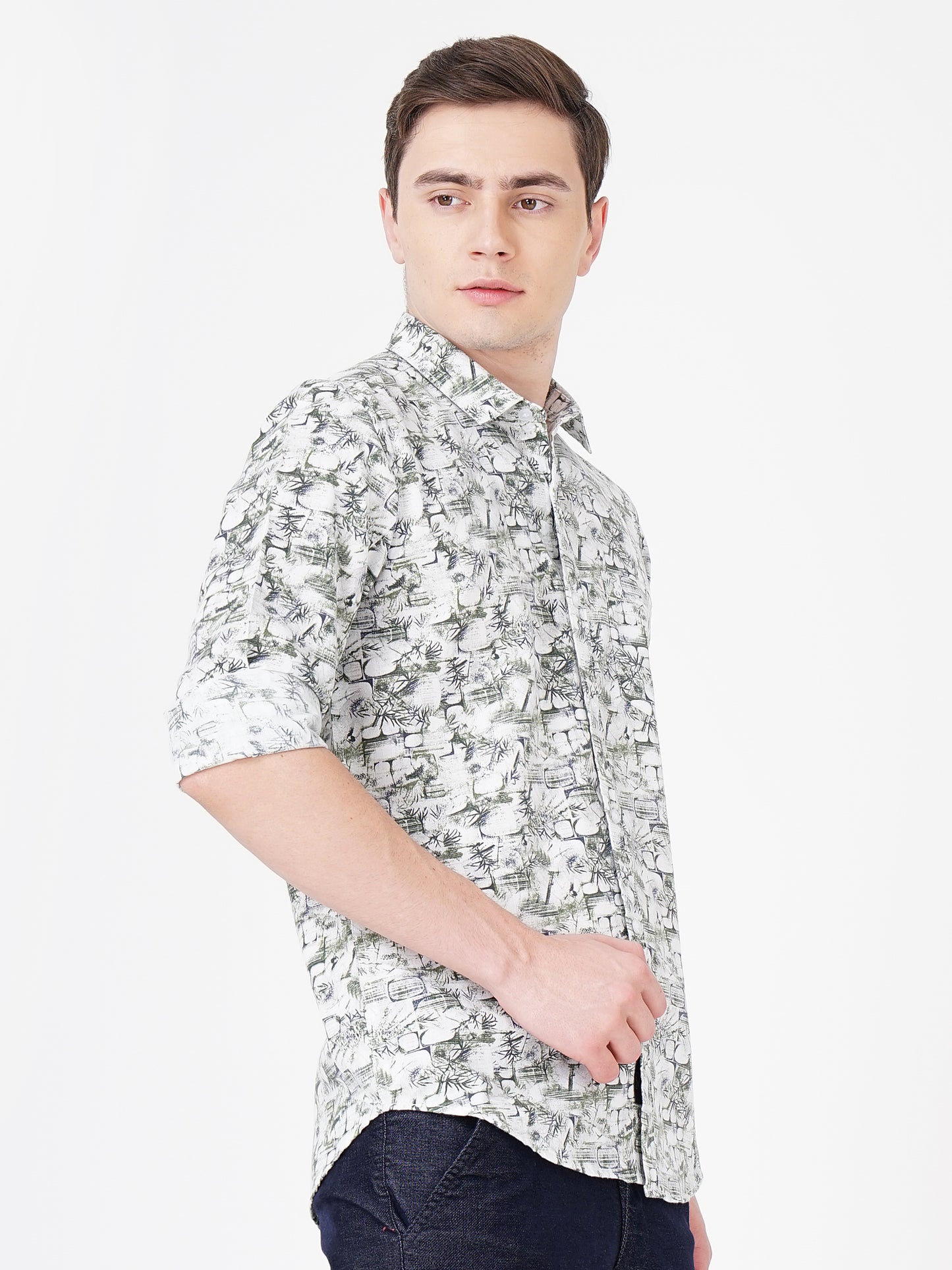 Green All Over Printed Shirt for Men 