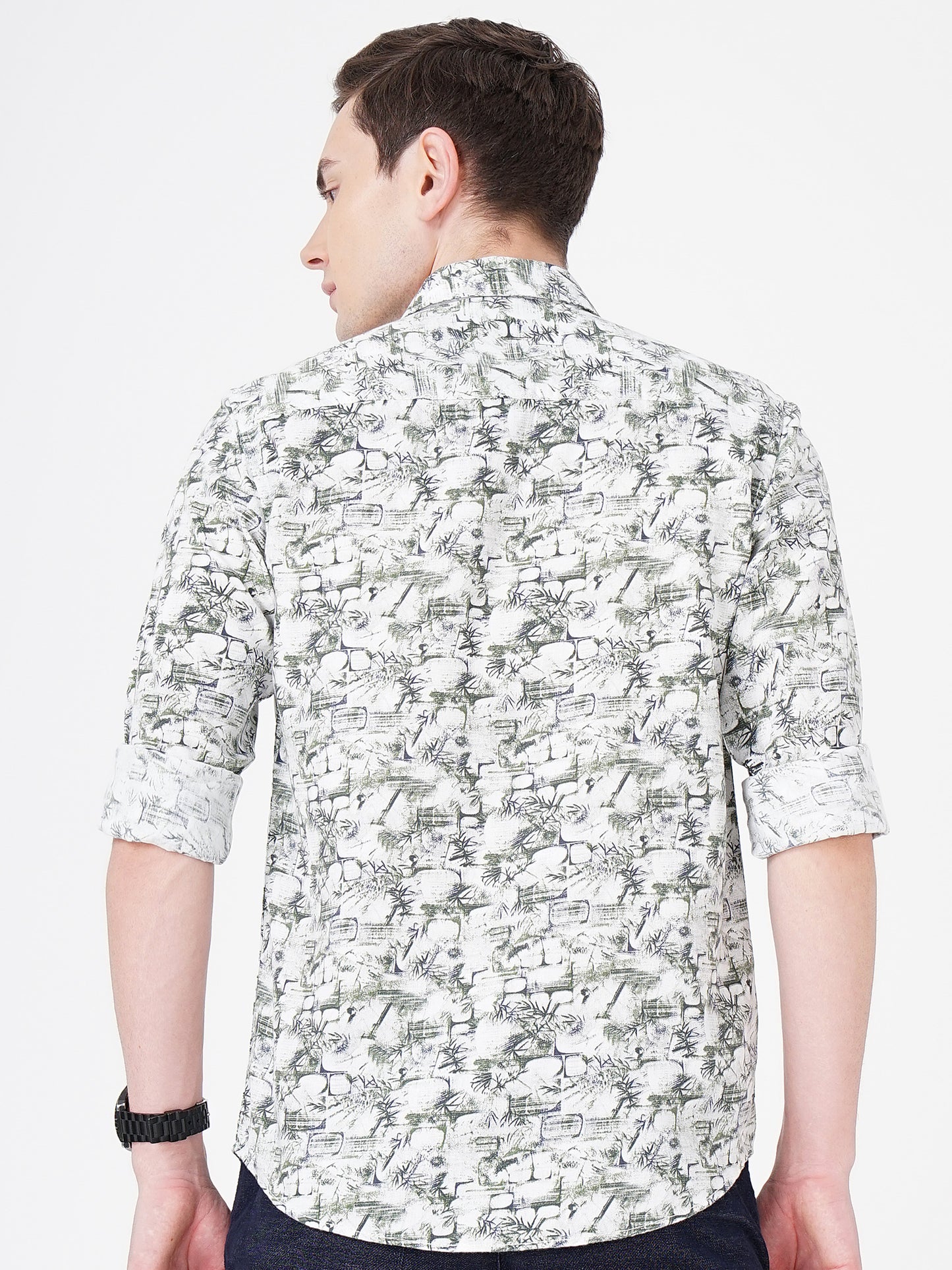 Green All Over Printed Shirt for Men 