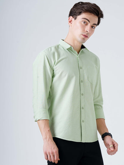 Pastel Green Solid Shirt for Men 