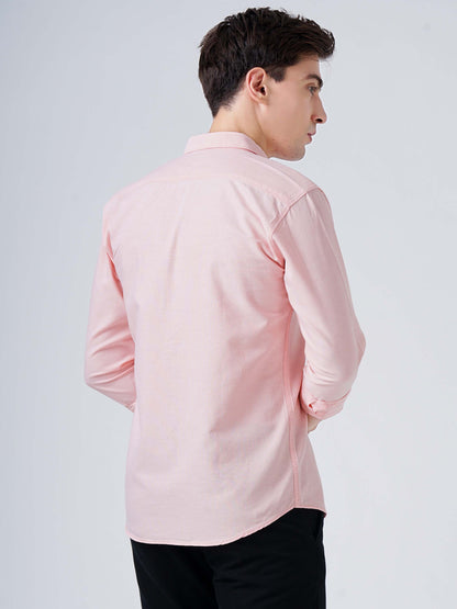 Pink Rose Solid Shirt for Men 
