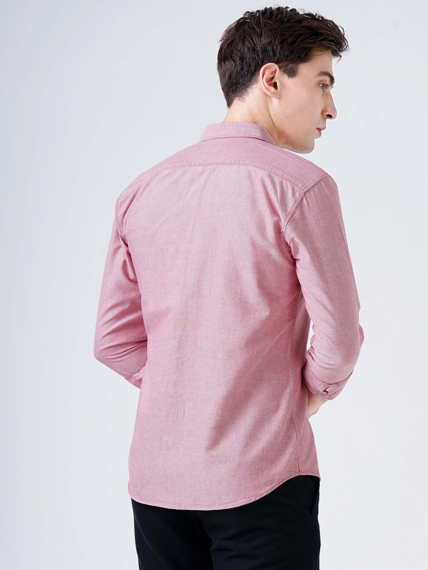 Pink Pearl Solid Shirt for Men 