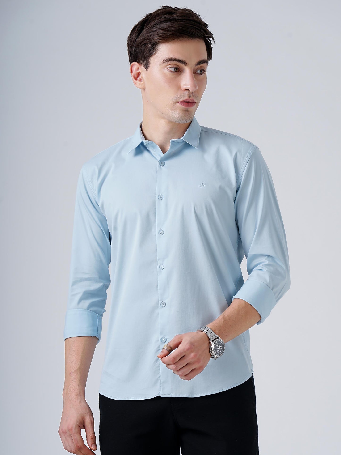 Tropical Blue Solid Shirt