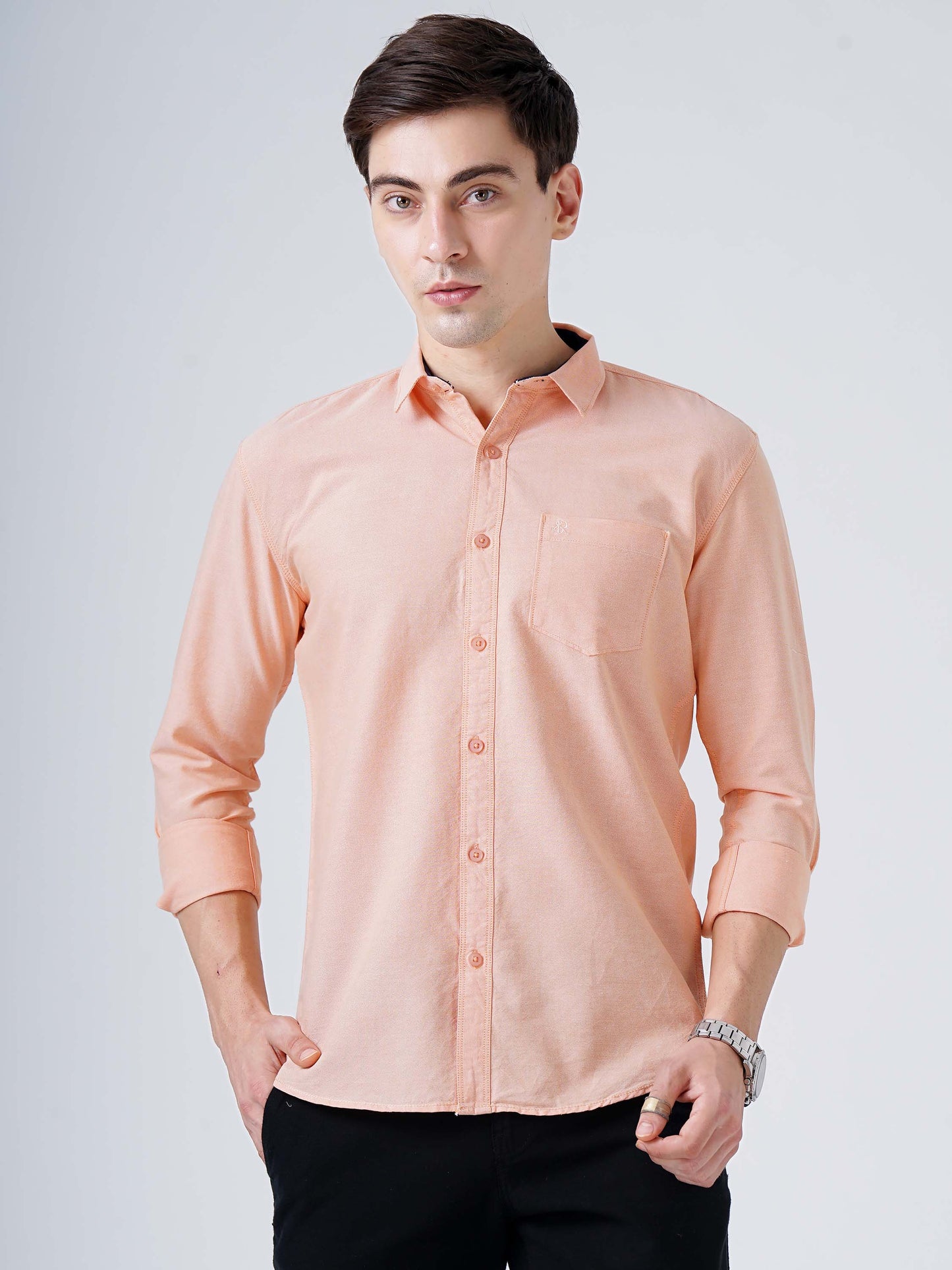 Pink Flare Solid Shirt for Men 