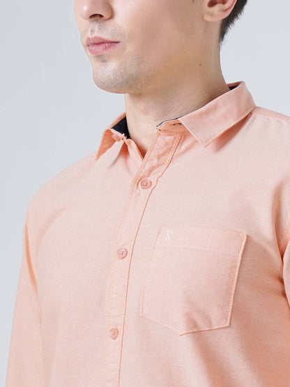 Pink Flare Solid Shirt for Men 