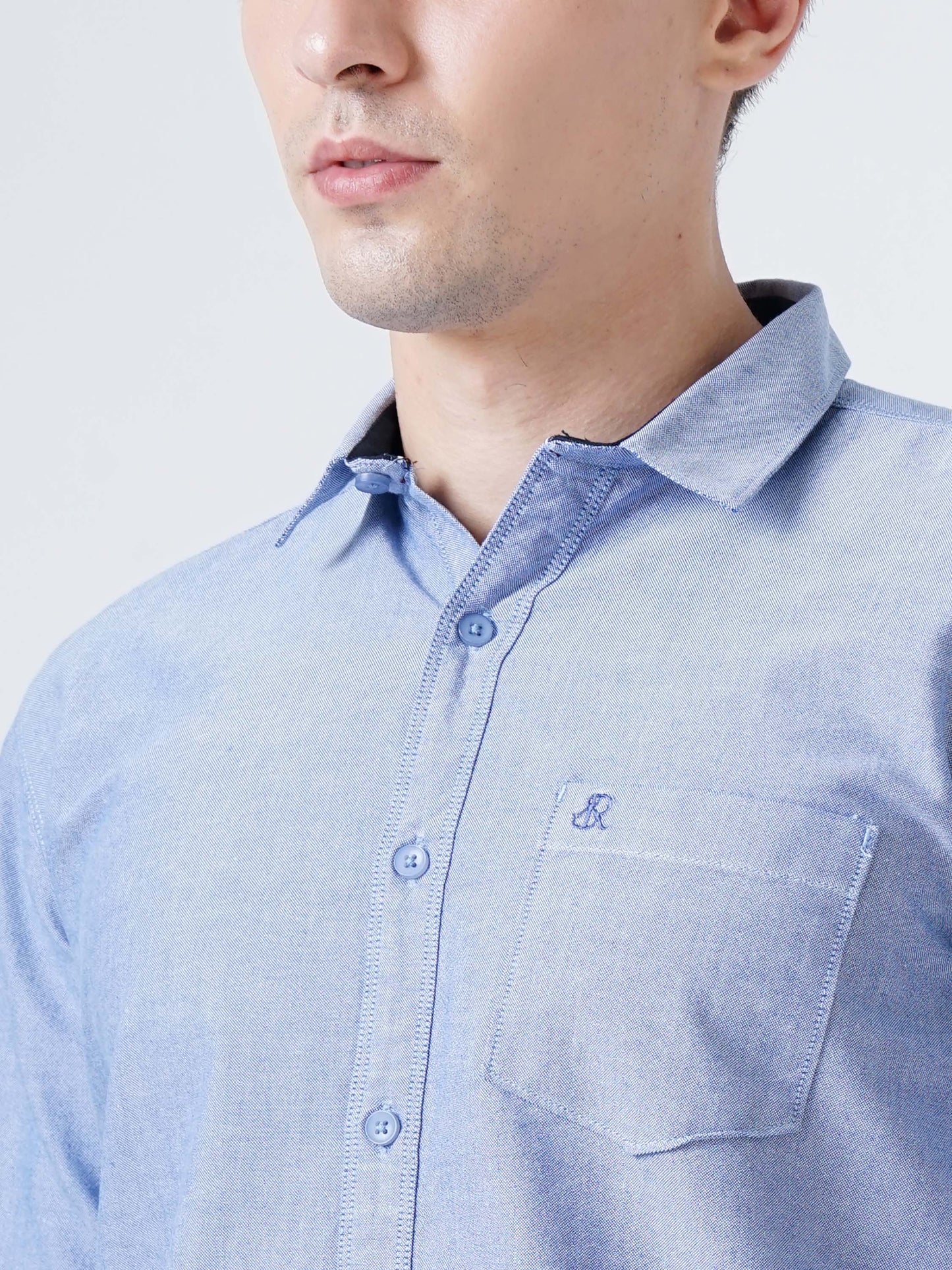 Blue Haze Solid Shirt for Men 