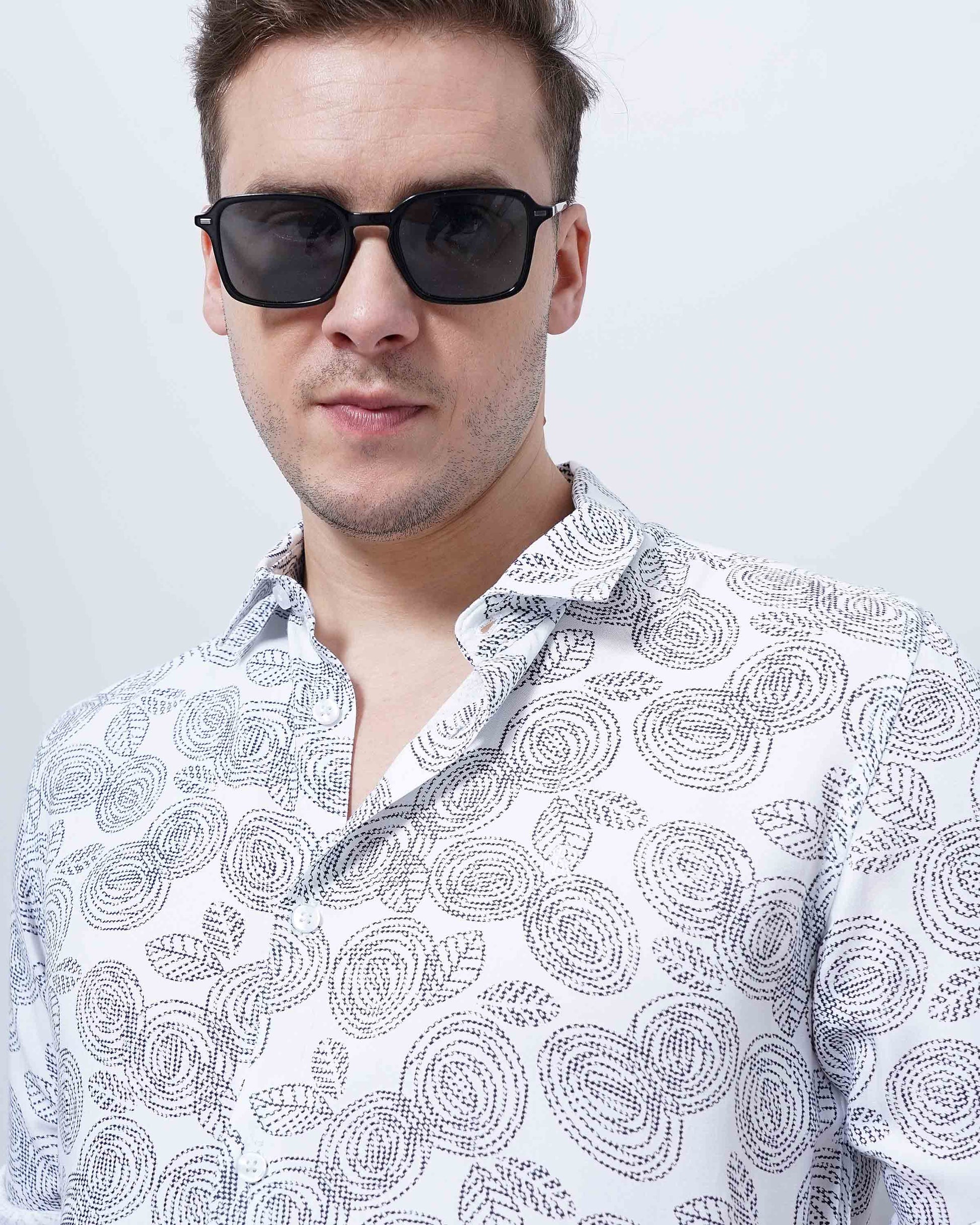 Frost White Printed Shirt