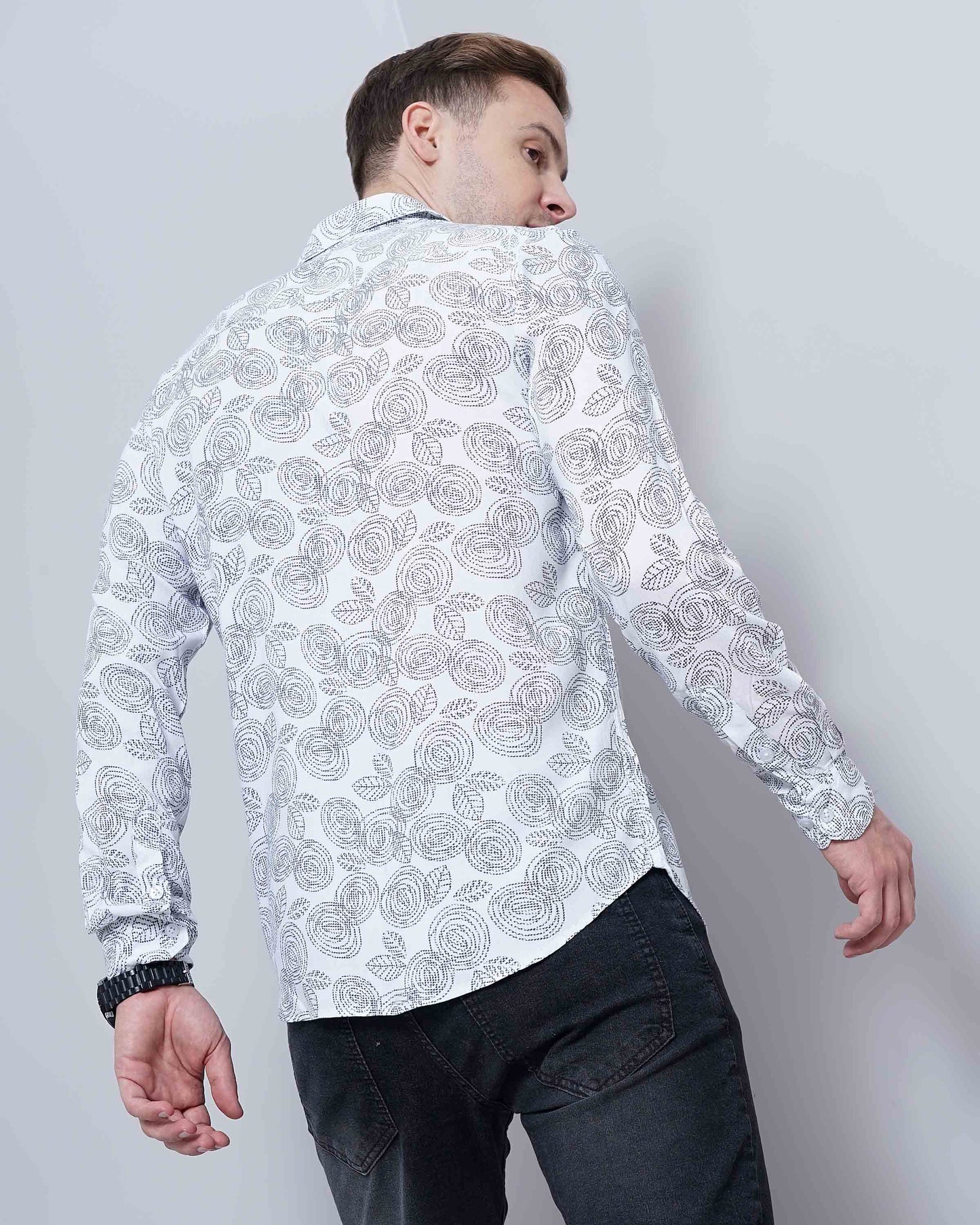 Frost White Printed Shirt