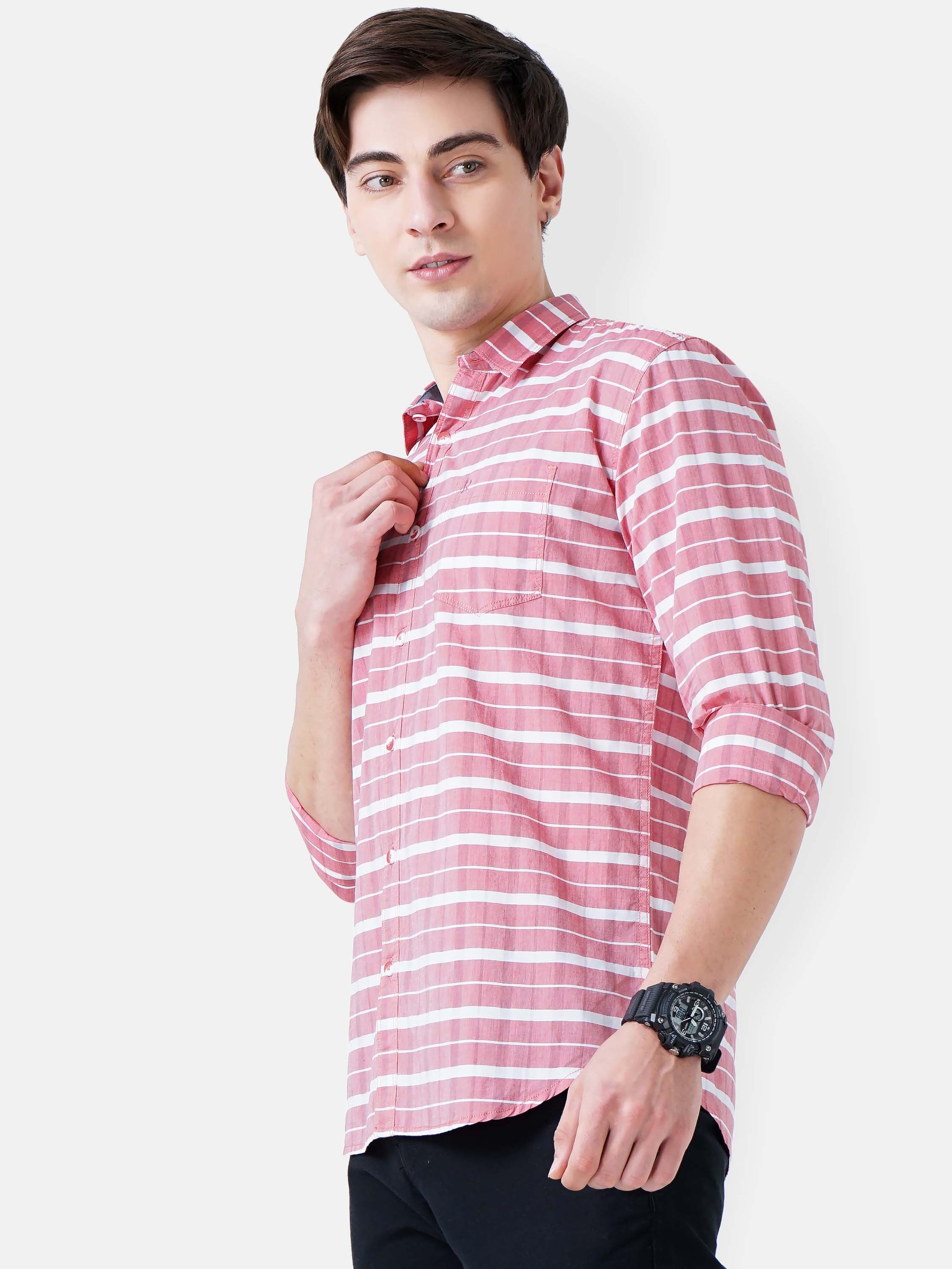 Dusty Rose Stripe Shirt