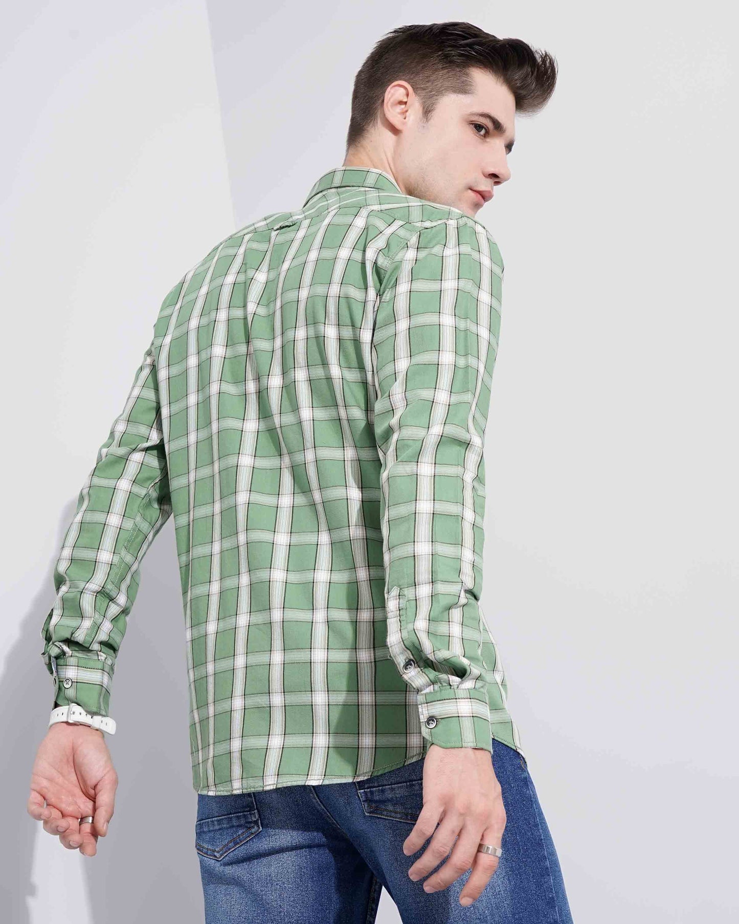 Spanish Green Checks Shirt