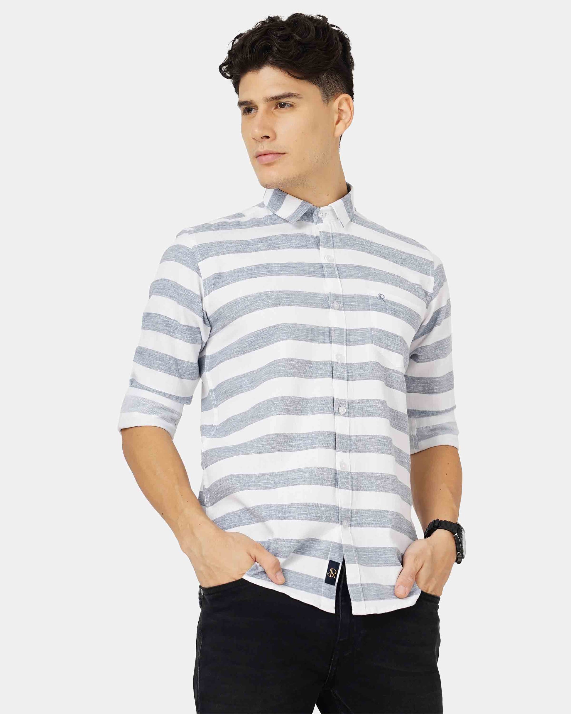 Light Grey Stripe Shirt