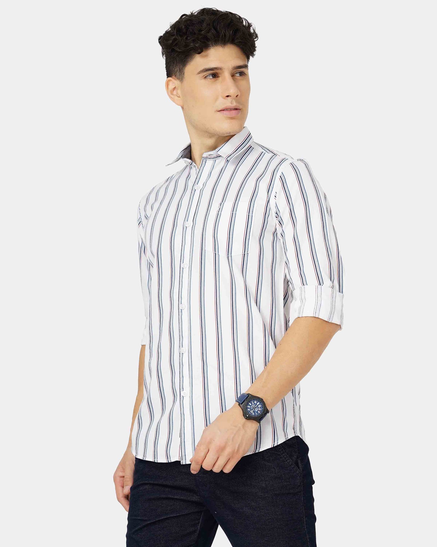Silver Grey Stripe Shirt