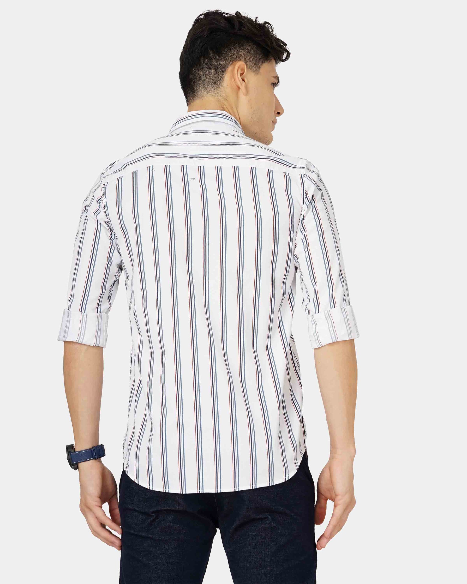 Silver Grey Stripe Shirt