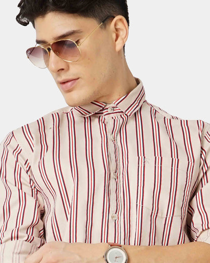 Pink Flare Stripe Shirt