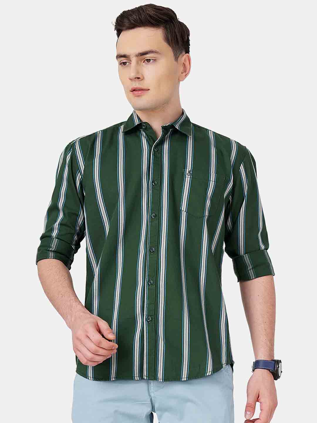 Timber Green Stripe Shirt