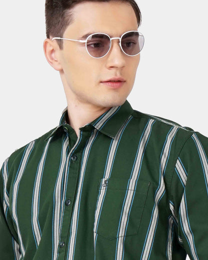 Timber Green Stripe Shirt