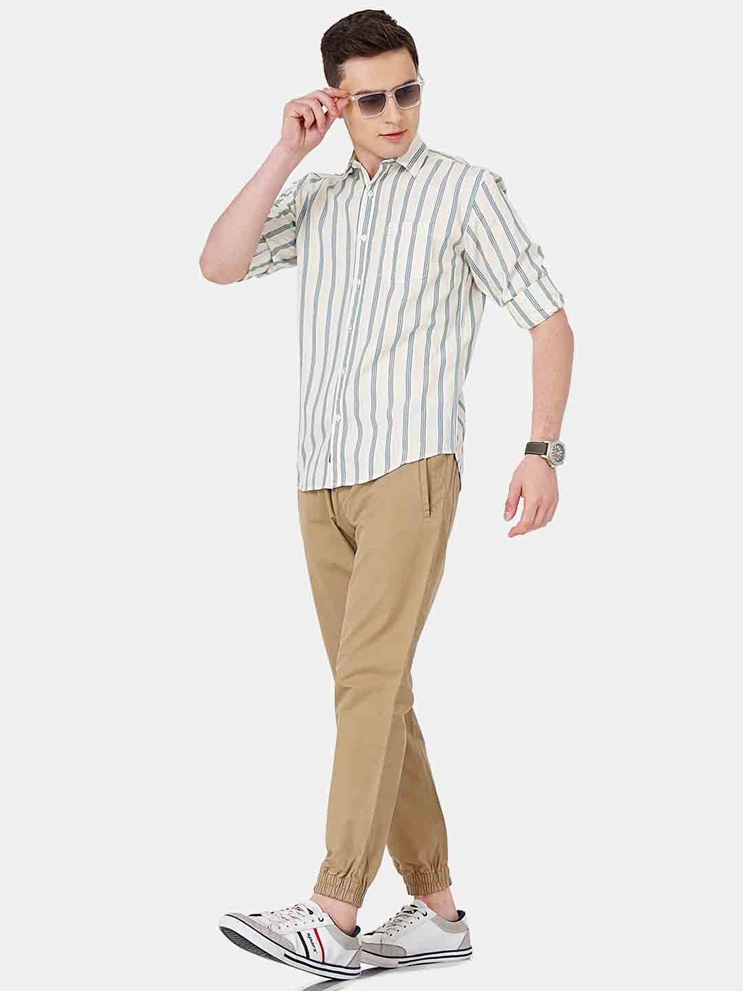 Pastel Grey Stripe Shirt