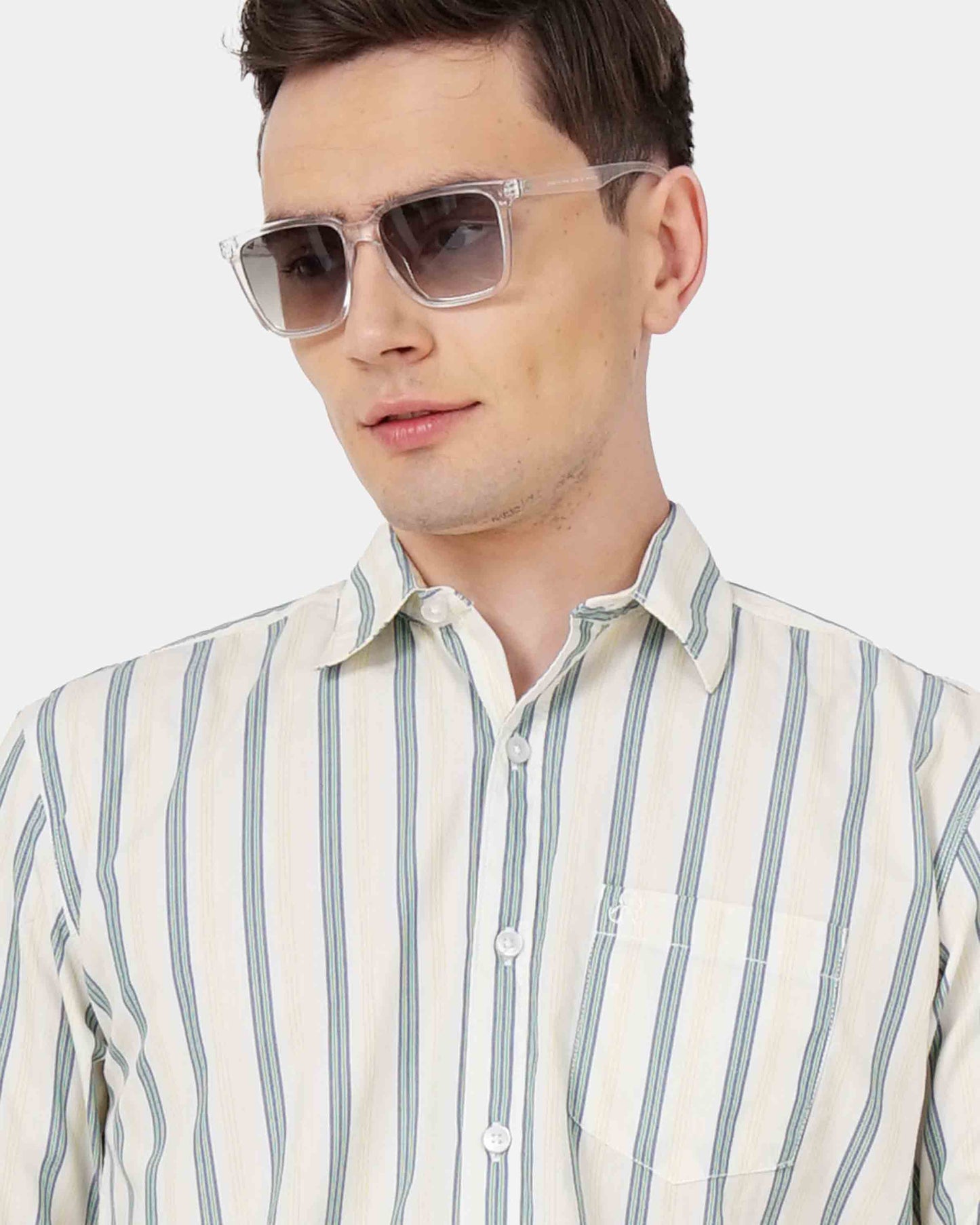 Pastel Grey Stripe Shirt